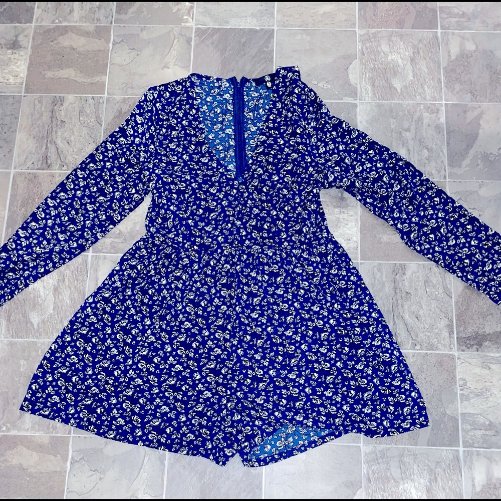 Misguided blue jumpsuit shorts